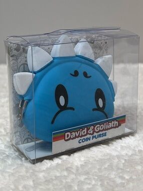 David & Goliath Toothy Stash Your Cas Blue Spike Dino Coin Storage Purse